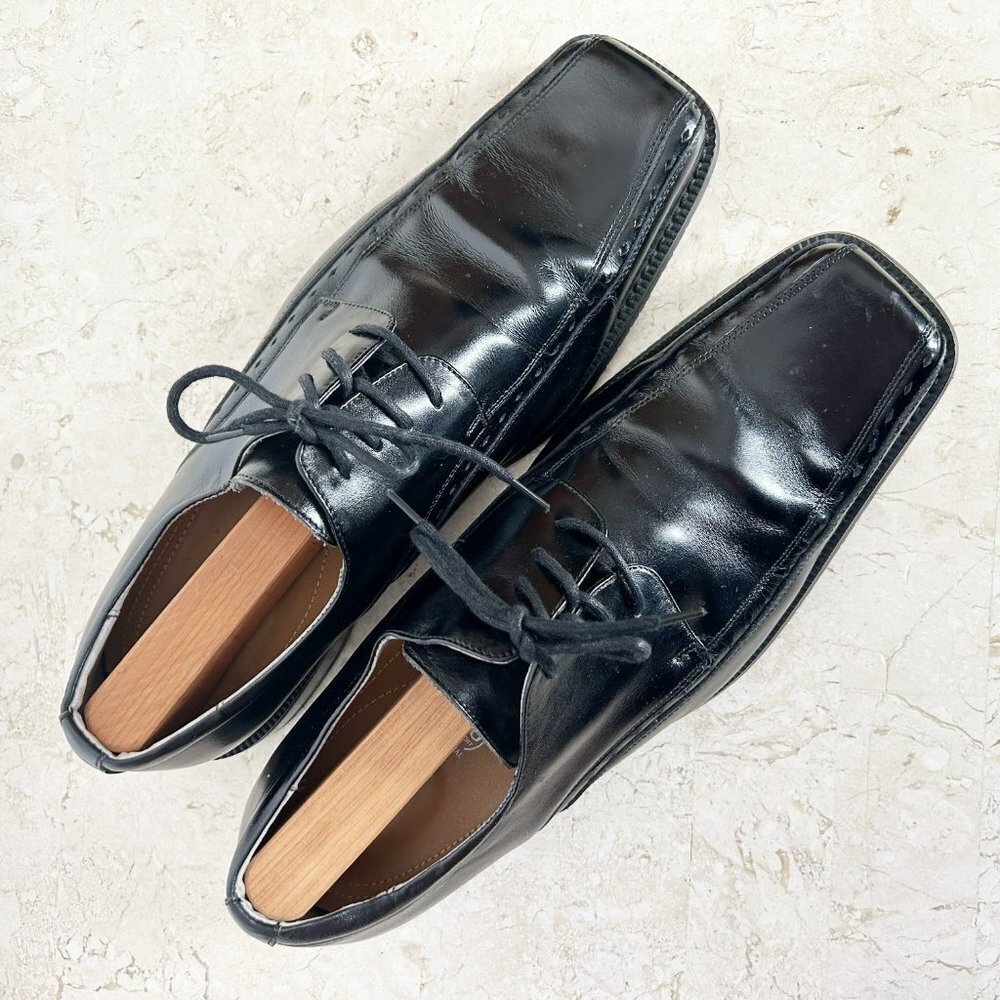 Florsheim Imperial Mens Dress Shoes 11 M Black Leather Square Toe Bio Comfort - Picture 2 of 8